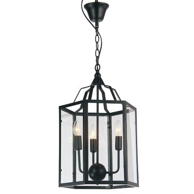 Gracie Oaks Carlyle Light Black Lantern Pendant Wayfair